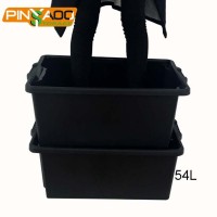 Black Stacked strong structure black 54 Litre Storage Crates