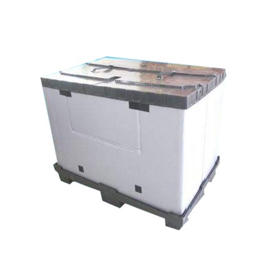 Industrial 1200x1000 Stackable Gray Plastic Folding Coaming Box For Spare Parts