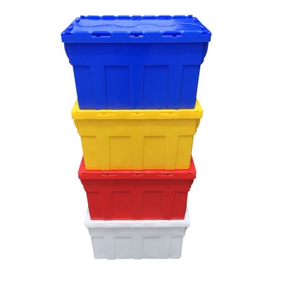 Heavy duty  industrial storage bins plastic moving boxes with lids