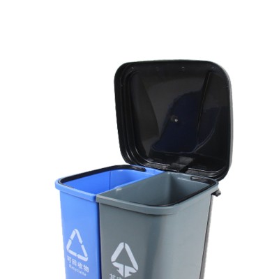 40L Plastic Foot pedal trash can with lids