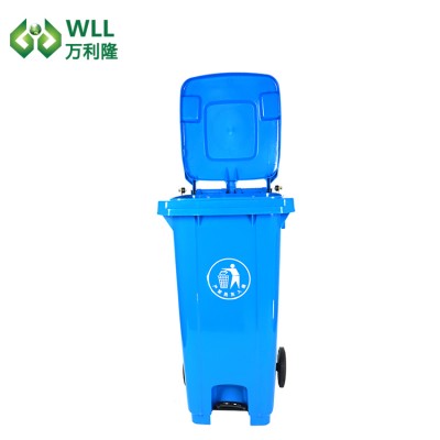 North American Style Outdoor Waste Bin 120L Trash Bin For Family Trash Classification